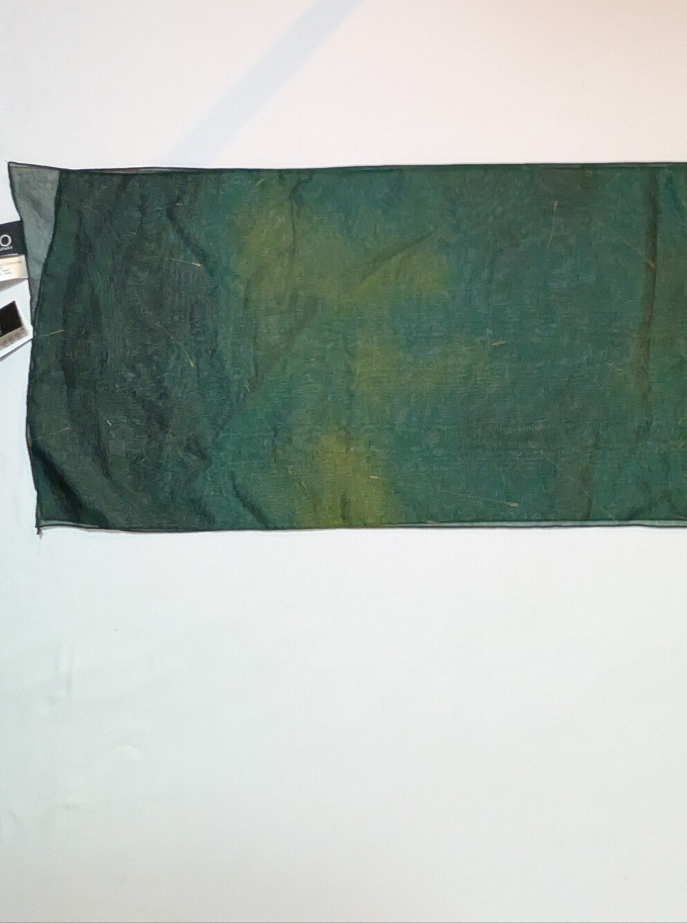 New York & Company Green Brown Sheer Fashion Scarf Italy Natural Abstract Multi
